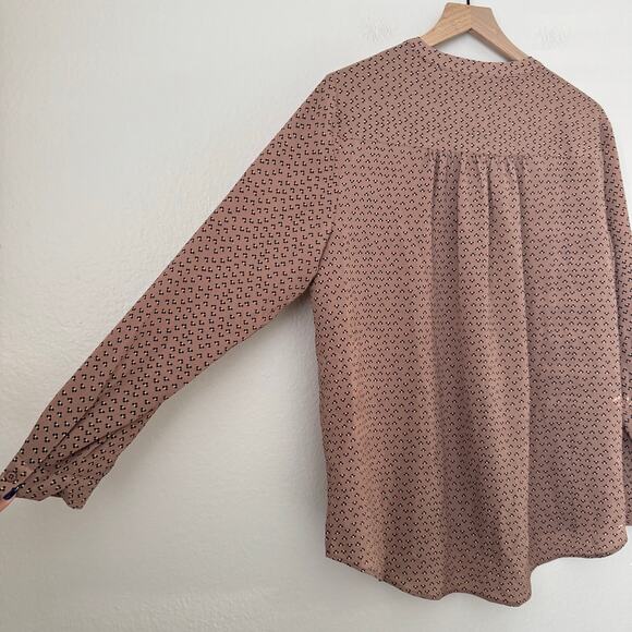 NWT Adrianna Papell Women Pink Tunic Blouse Longsleeve Work Going Out Size Large - Picture 9 of 10